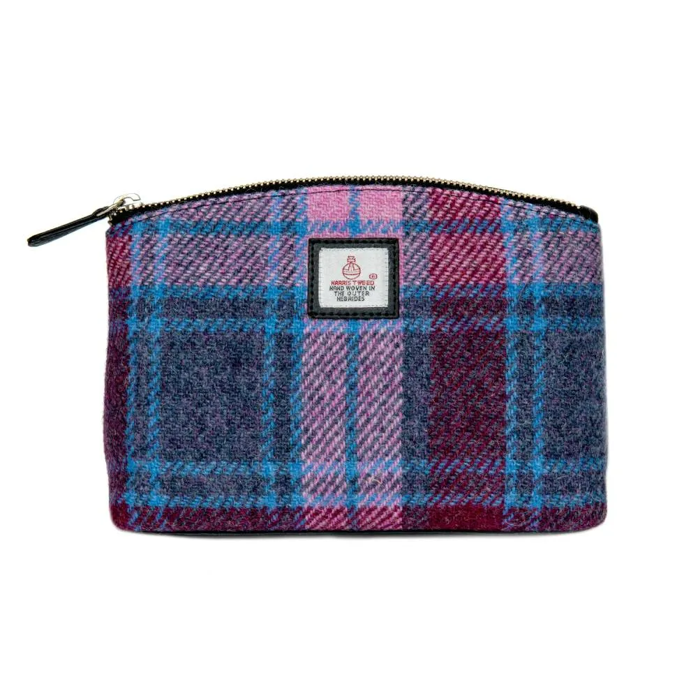 Pastel Pink Cosmetic Pouch in Harris Tweed