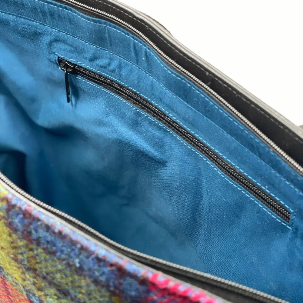 Harris Tweed Shopper Bag zip inside