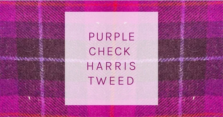 Purple Check Harris Tweed