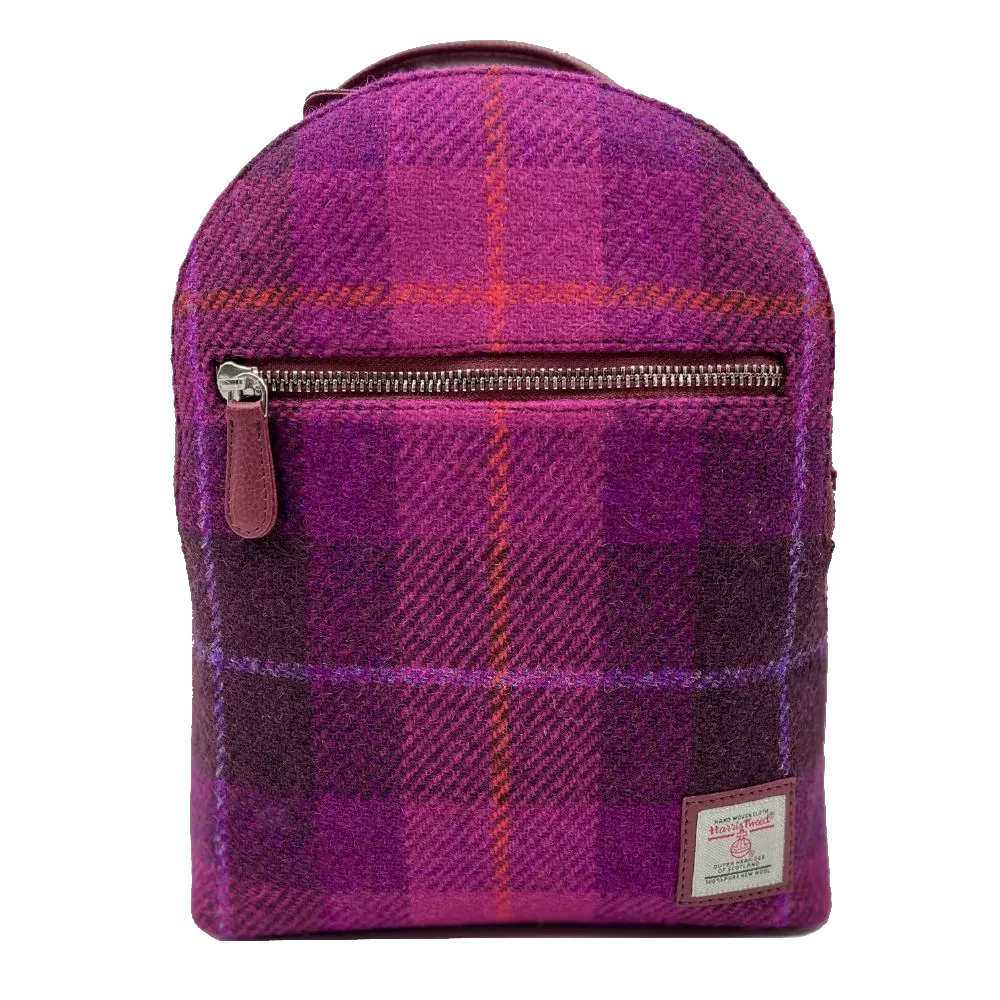 Purple Check Backpack