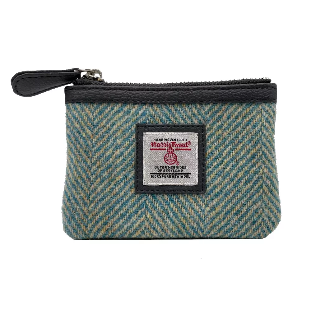 Harris Tweed Turquoise Coin Purse