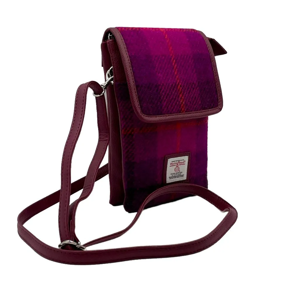 Mini Crossbody Bag Purple Check