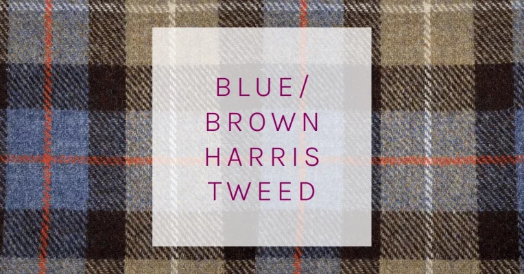 Blue Brown Harris Tweed