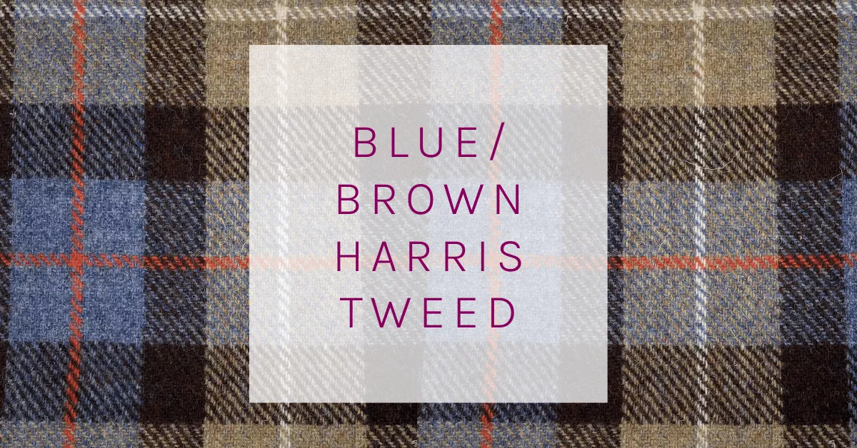 Blue Brown Harris Tweed