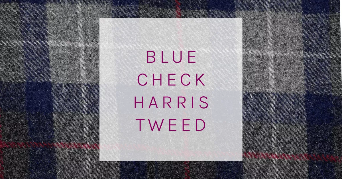 Blue Check Harris Tweed